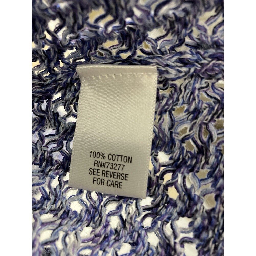 Croft & Barrow Womens Blue Marbled Cardigan Size Medium - Picture 4 of 8